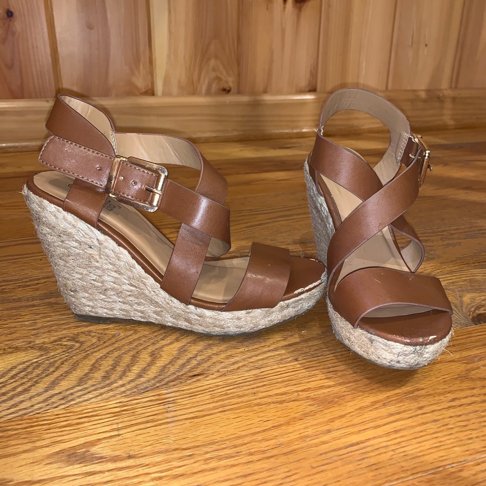 Wedge high heels